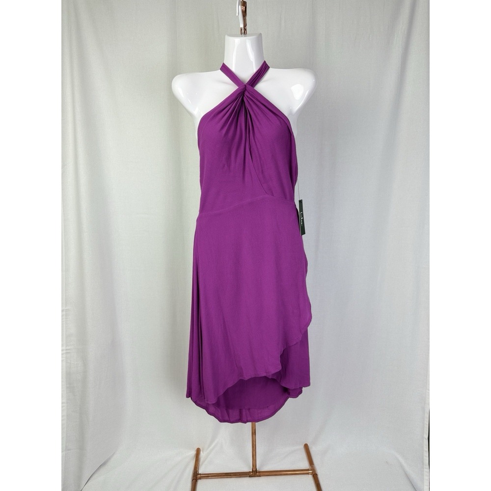 Lulu's Magenta/ Purple Halter‎ Wrap Dress Size M